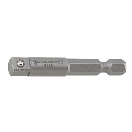 Stahlwille Tools Bit connector, manually operated, input hex 1/4'', output hex 1/4'', L. 50 mm 3115 BIT-VERBINDUNGSTEIL, HANDBETAETIGT